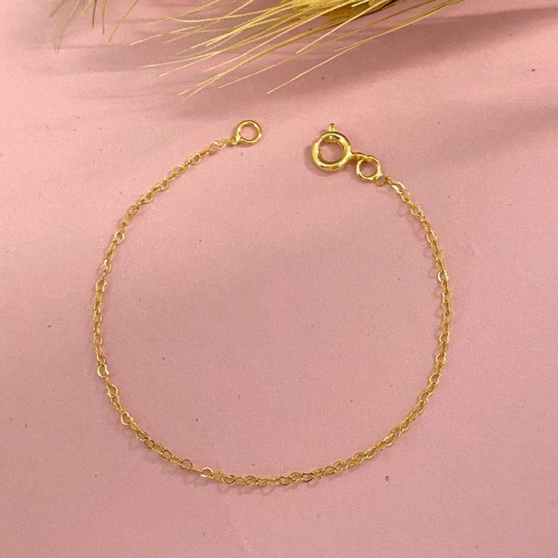 PULSEIRA INFANTIL MINI CORAÇAO VAZADO 1MM