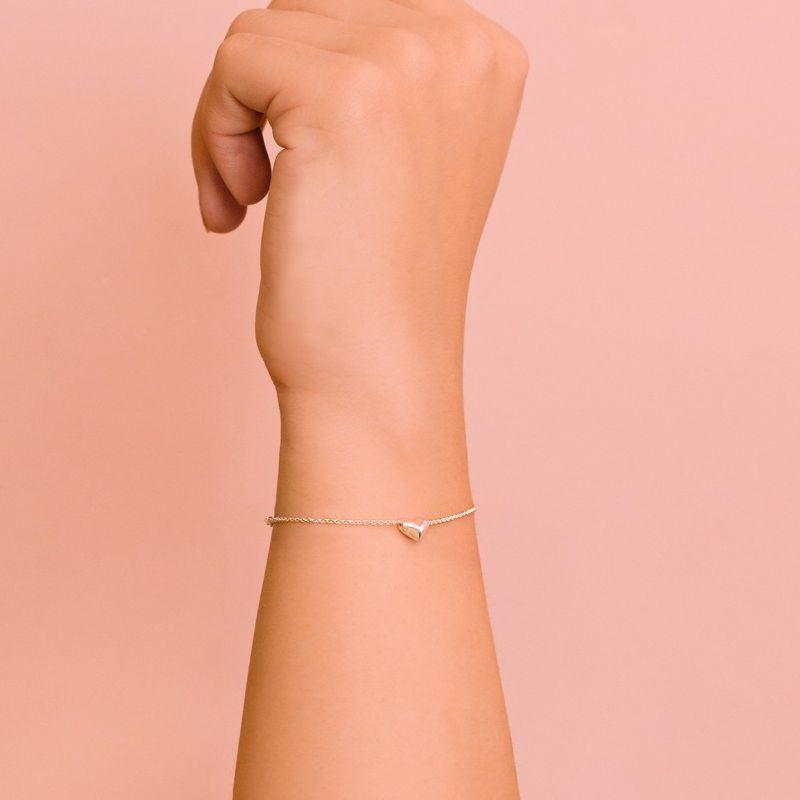 PULSEIRA P925 CORAÇÃO 9MM 16CM + 3CM EXTENSOR