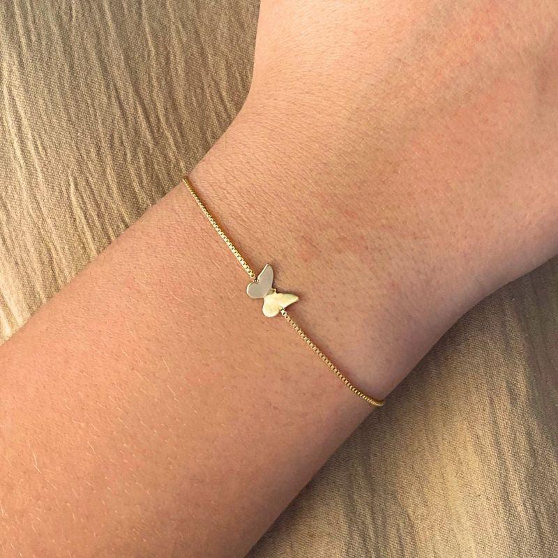 PULSEIRA REGULAVEL COM 1 BORBOLETA E COM 2 PONTO DE LUZ REDONDO