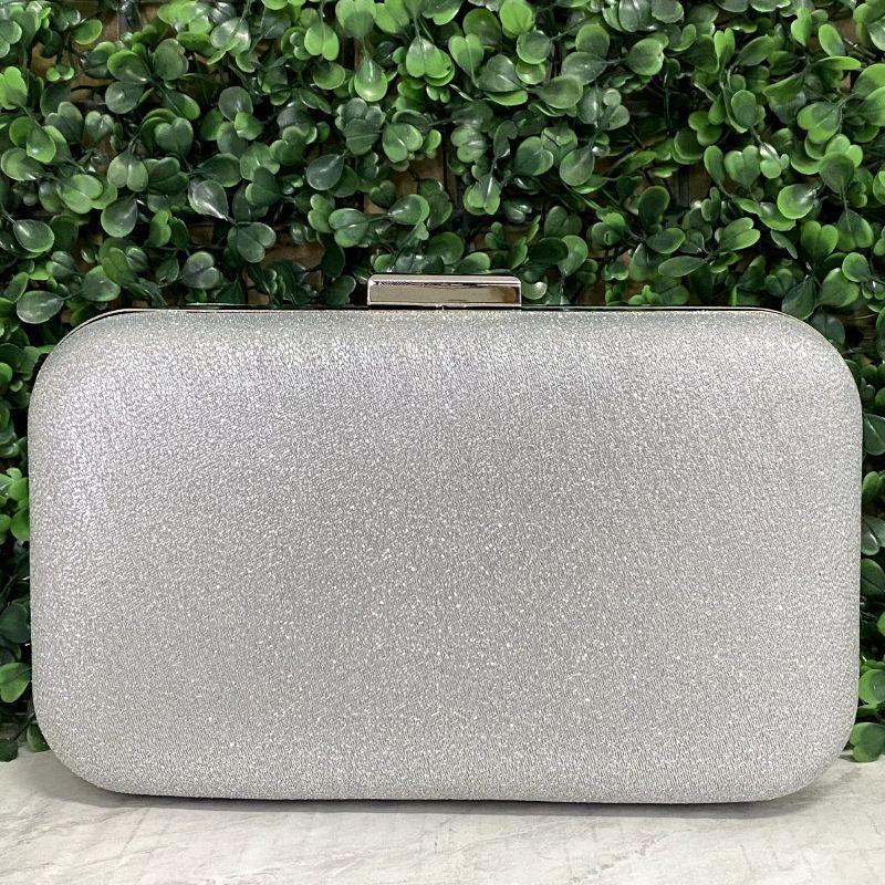BOLSA CLUTCH RETANGULAR BRILHO PUXADOR RETANGULAR LISO