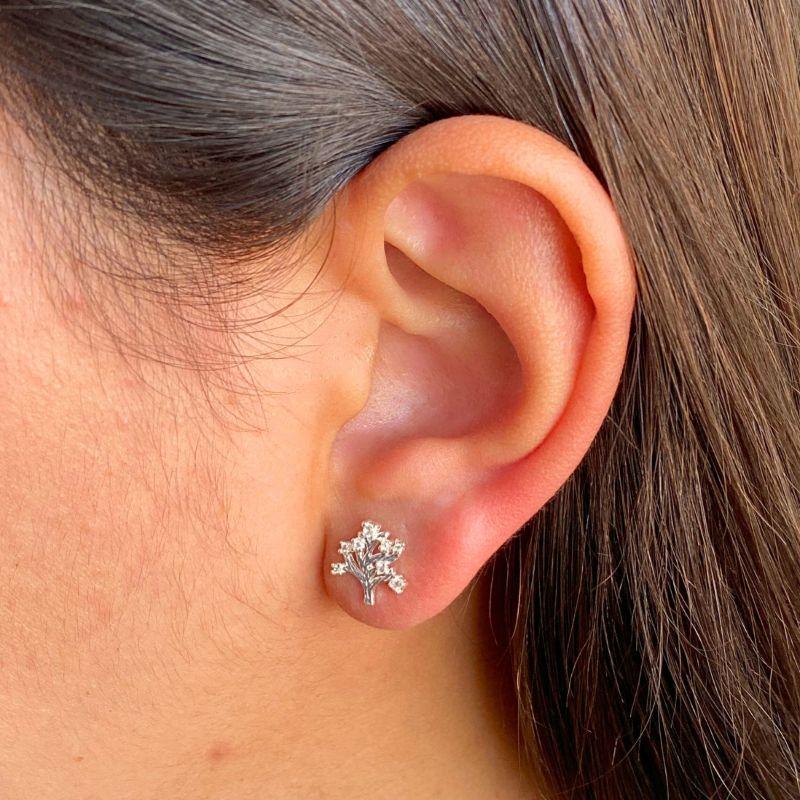 BRINCO PEQUENO P925 ÁRVORE DA VIDA CRAVEJADO 10MM