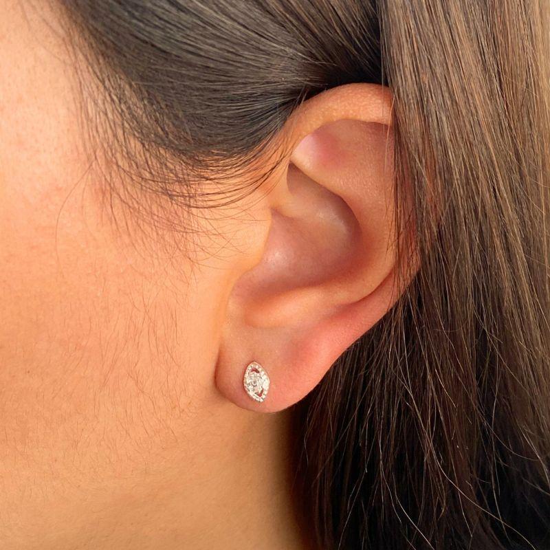 BRINCO PEQUENO P925 OLHO BGREGO CRAVEJADO CRISTAL 4MM