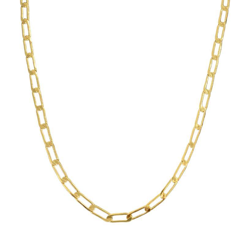 CORRENTE MASCULINA GRUMET LONGA 1X1 3MM FECHO GAVETA