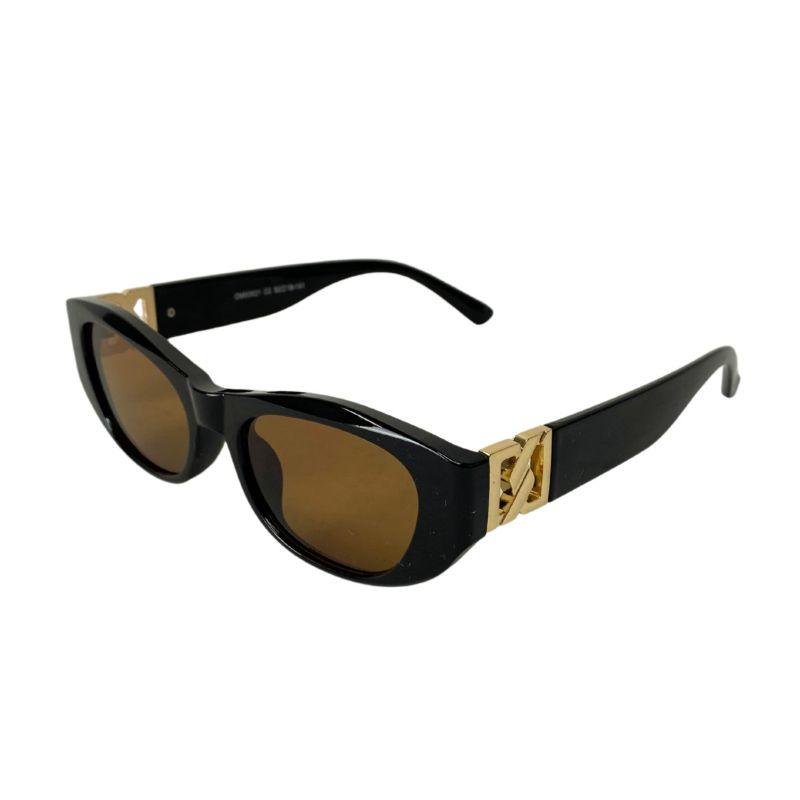 ÓCULOS ARMAÇÃO ACETATO ESTILO GATINHO DETALHE METAL NA LATERAL VAZADO