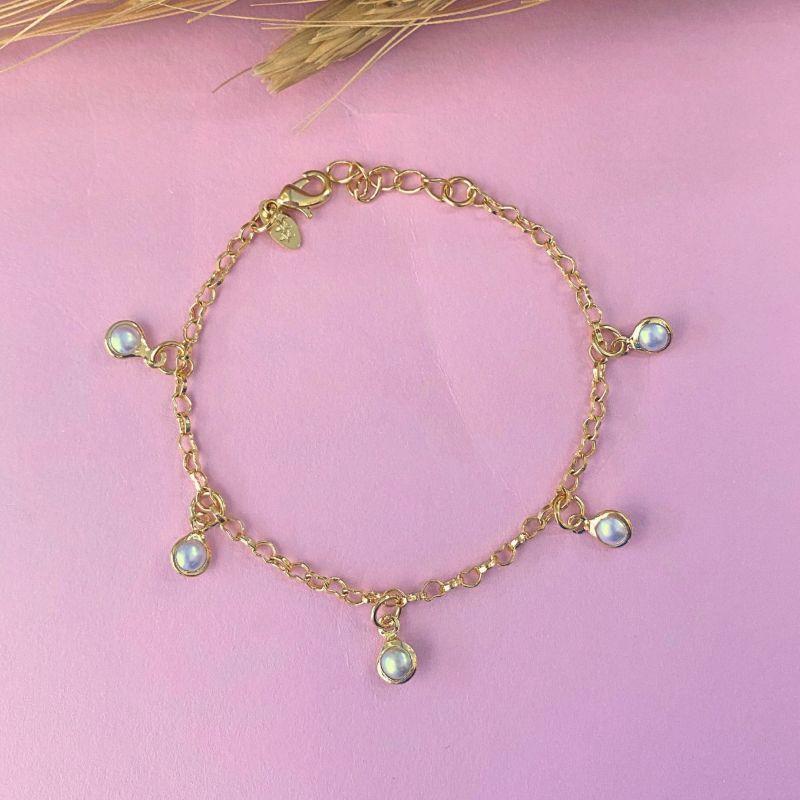 PULSEIRA INFANTIL COM PINDURICALHO DE PEROLA