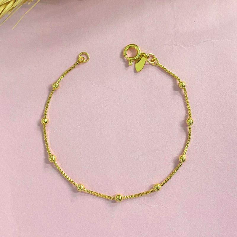 PULSEIRA INFANTIL VENEZIANA COM MINI BOLINHAS